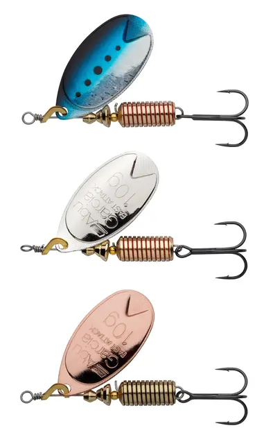 Abu Garcia Fast Attack LF 3-pack 4,5g Perfekt balansert spinner for ørretfiske 