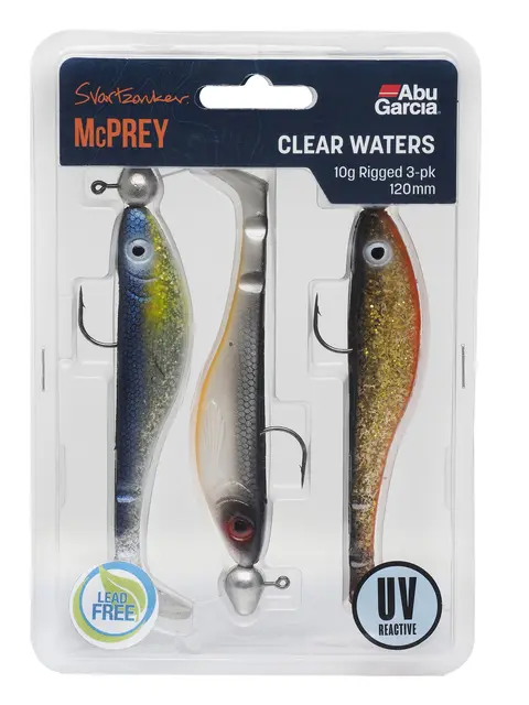 Abu Garcia Svartzonker McPrey Prerigged 10g ferdig rigget 3-pack Clear Waters 