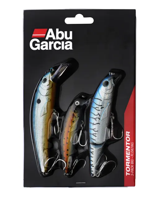 Abu Garcia Tormentor 3-pack Big Tre wobblere til allround fiske 