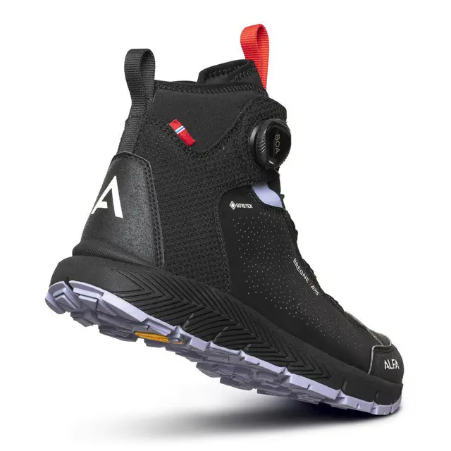 Alfa Bregne A/P/S GTX W Black 36 Svært lett og slitesterk ankelhøy tursko 