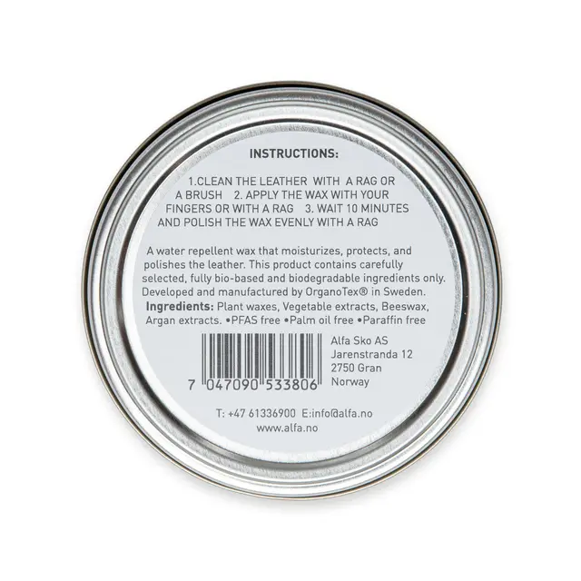 Alfa Leather Wax 100ml Naturlig som voks impregnerer skinnsko 