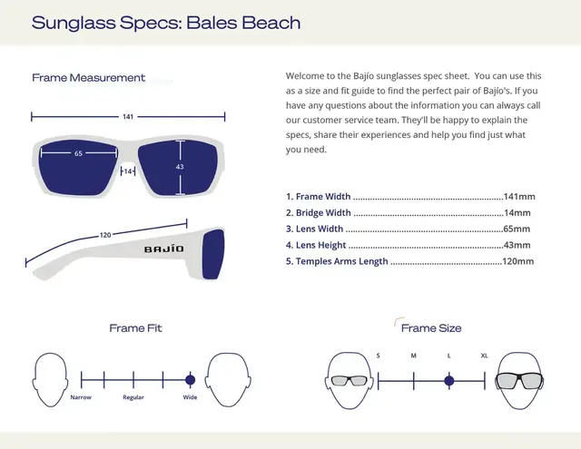 Bajio Bales Beach Dark Tort +1.5 Gloss Rose Mirror Polycarbonat Solbrille 