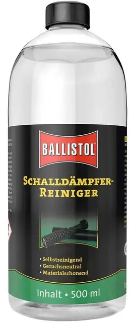 Ballistol Lyddemper-vask 500ml Effektiv lyddemperrens 