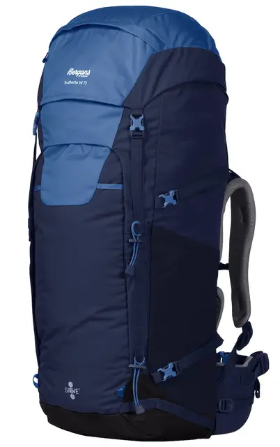 Bergans Trollhetta V5 W 75L Blue/Blue 2-i-1 ryggsekk med integrert dagstursekk 