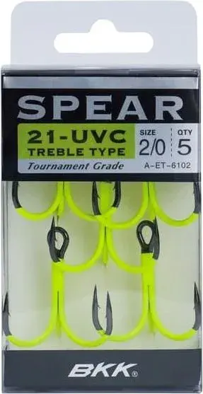 BKK Spear-21 UVC #1 Treblekroker i chartreuse UV farge 