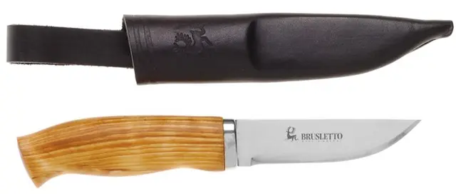 Brusletto Bruslettokniven 9,5cm blad og skaft i norsk bjørk 