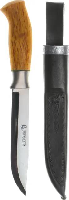 Brusletto Storbukken Masur Kraftig kniv med masurbjørk skaft 