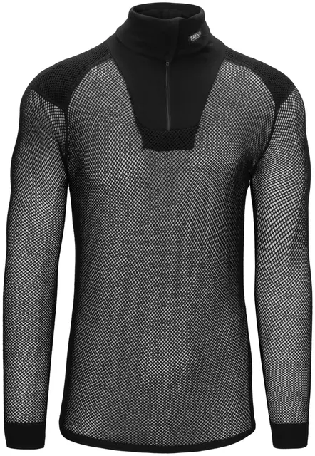 Brynje Wool Thermo Zip polo w/inlay S Black 