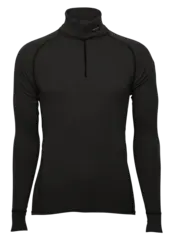 Brynje Classic Zip Polo Svart XS Tettstrikket merinoull, fineste kvalitet
