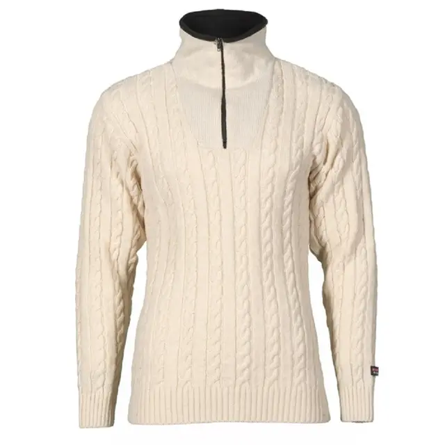 Bråtens Flette Genser Offwhite S Genser med klassisk flettemønster 