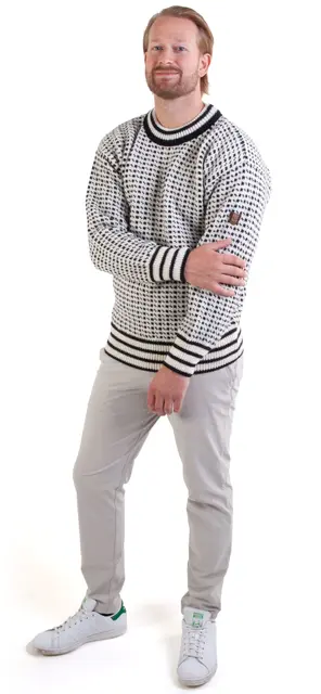 Bråtens Islender Genser Hvit XS Klassisk genser i 100% Norsk ull 