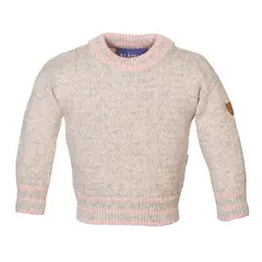 Br&#229;tens Islender Genser Barn Rosa 2&#229;r Klassisk genser i 100% Norsk ull