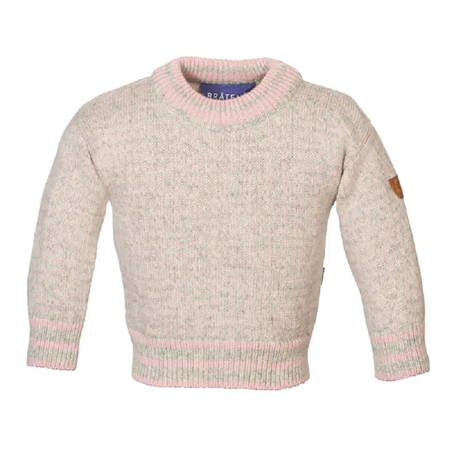 Bråtens Islender Genser Barn Rosa 2år Klassisk genser i 100% Norsk ull 