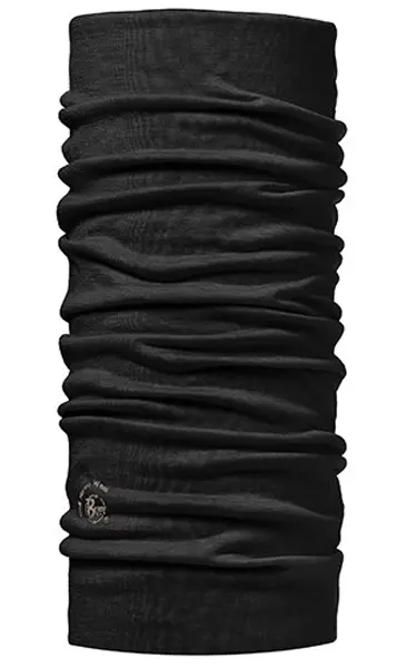 BUFF Wool Black Buff i 100% Merinoull Sort 