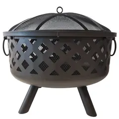 CAL Utepeis/grill sortlakkert st&#229;l 66x65cm
