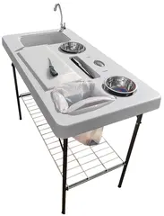 Fiske/sl&#248;ye bord m/vask, stor modell Sl&#248;yebord, utekj&#248;kken