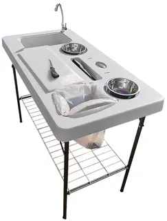 Fiske/sl&#248;ye bord m/vask, stor modell Sl&#248;yebord, utekj&#248;kken