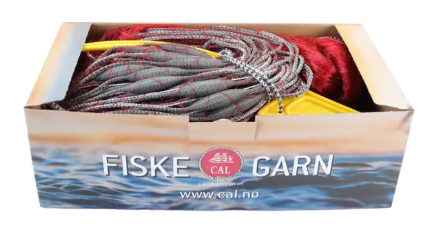 CAL Ferskvannsgarn Rød 21mm Garn til ferkvannsfiske 25m x 1,5m 