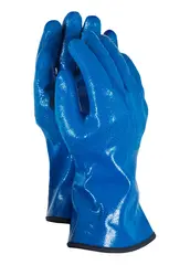 Handi Nitril F&#244;ret Hanske 11 Olje og syrebestandig f&#244;ret nitrilhanske