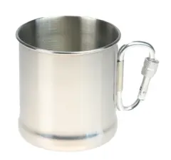 CAL Drikkekopp 300ml st&#229;l m/karabinkrok St&#229;l drikkekopp med karabinkrok