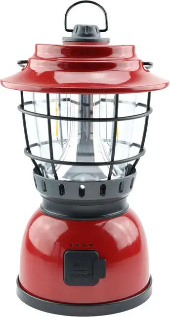 Osean Oppladbar Campinglykt Rød/Svart Robust og lyssterk, 500 Lumen 