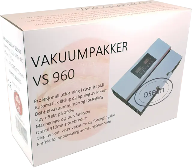 Osean VS960 vakuumpakker 290w Semi proff pakker av høy kvalitet 