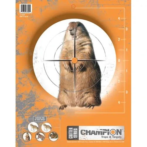 Champion Critter Series Targets 10-pack med 5 ulike dyremotiver 