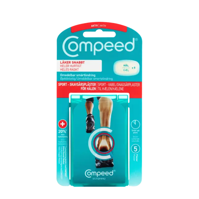 Compeed Sport Gnagsårplaster for hælen Gir trykkavlastning og smertelindring 
