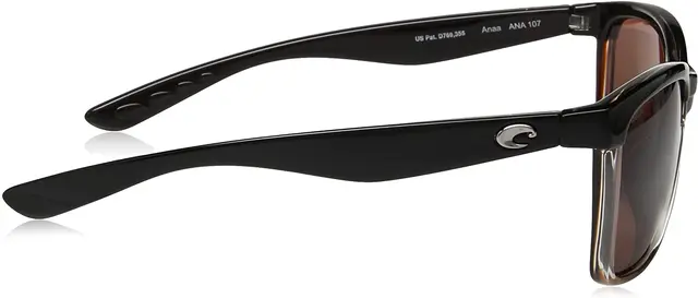 Costa Del Mar Anaa Shiny Black on Brown Gray 580P (plast) 