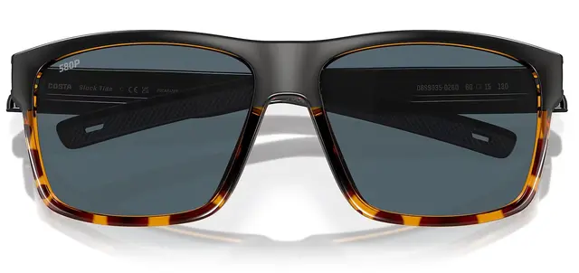 Costa Del Mar Slack Tide Matte Black Shiny Tortoise Gray 580P (plast) 