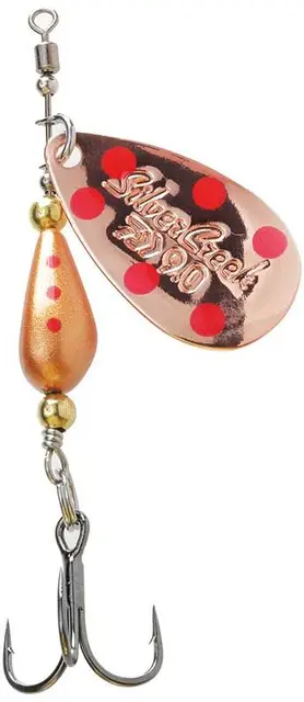 Daiwa Silvercreek Spinner Copper Dots 6g Effektiv spinner av høy kvalitet 
