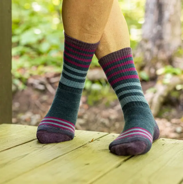 Darn Tough Gatewood W Boot Midweight Denim S - Full Cushion, Damesokker 