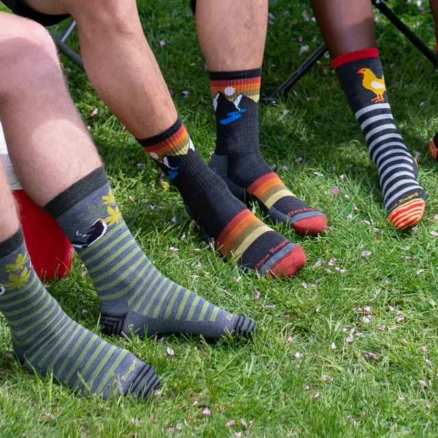 Darn Tough Sunset Ridge Charcoal M Micro Crew Lightweight Cushion, Herre 