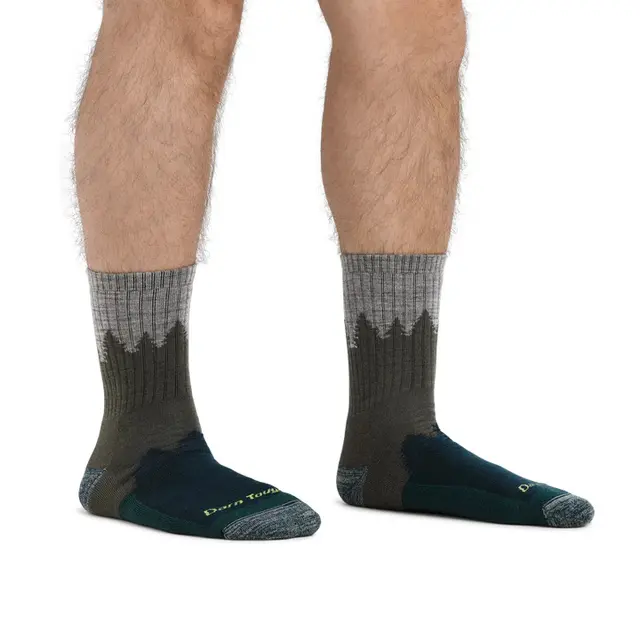 Darn Tough Men's Number2  Gray M Micro Crew Midweight Hiking Sock, Herre 