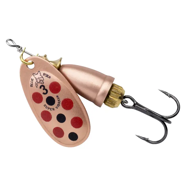 Blue Fox Vibrax UV 6g CRBU Kjøp 8 spinnere og få gratis slukboks 