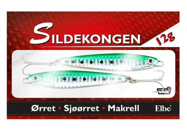 Sildekongen 2pk. Grønn/Sølv 18g Kjøp 8 sluker få en gratis slukboks 