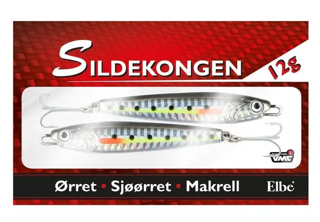 Sildekongen 2pk. Sort/Sølv 18g Kjøp 8 sluker få en gratis slukboks 