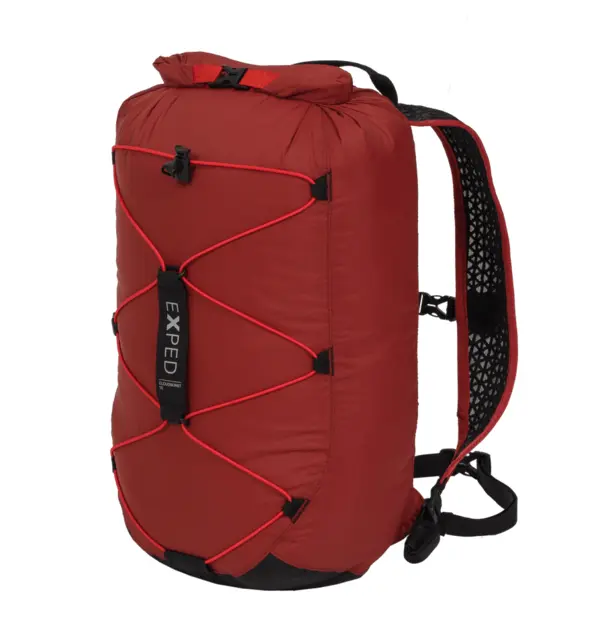 Exped Cloudburst 15 L Burgundy Ultralett vanntett roll-top ryggsekk 