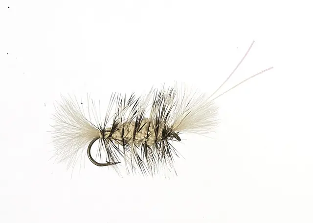 Mini CDC Bomber - White/Grizzly #14 Fishmadman 