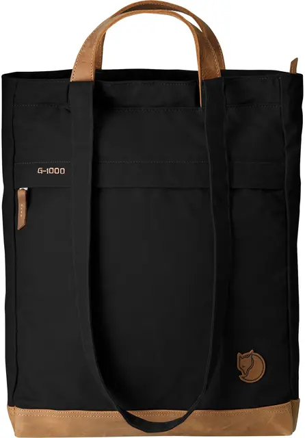 Fjällräven Totepack No. 2 Black Praktisk slitesterk veske med skinnbunn 
