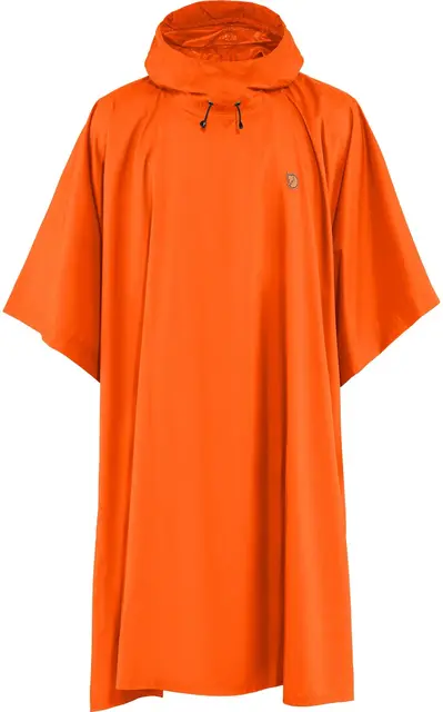 Fjällräven Poncho Safety Orange OneSize Pålitelig poncho med hette 