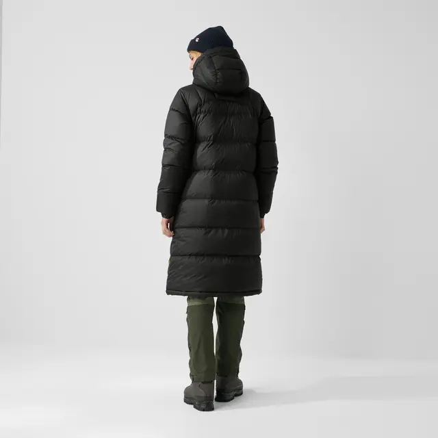 Fjällräven Expedition Long Down Parka W Lang dunparkas til dame i black L 