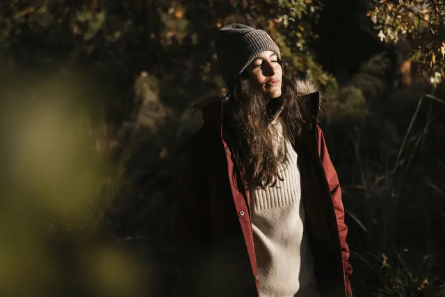 Fjällräven 1960 Logo Hat Caper Green Behagelig strikkelue i lammeull 