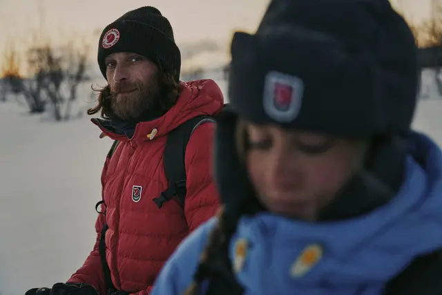 Fjällräven 1960 Logo Hat Caper Green Behagelig strikkelue i lammeull 