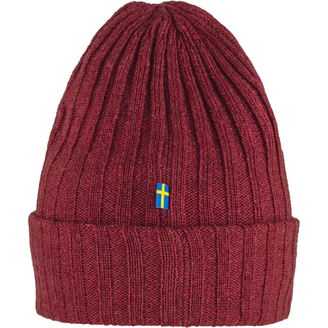 Fjällräven Byron Hat Red Oak Dobbletstrikket lue i ull 