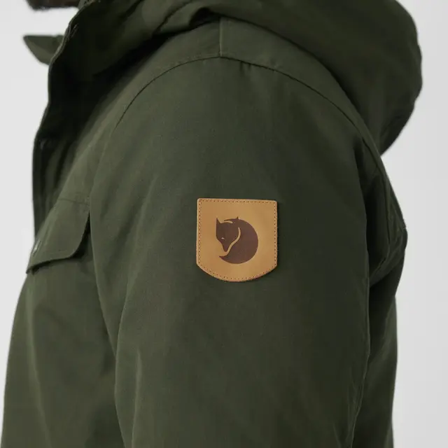 Fjällräven Greenland Winter Jacket M L Vinterjakke til herre i Green/Dark Grey 