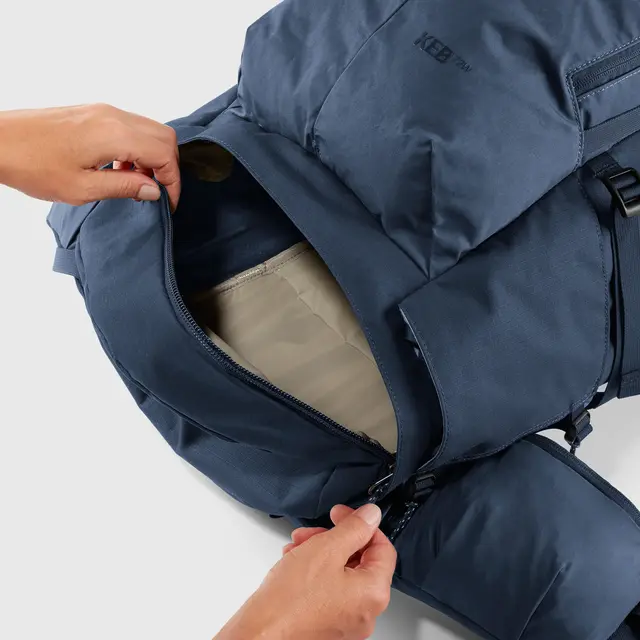 Fjällräven Keb 72 W Lava Robust helårssekk med treramme 