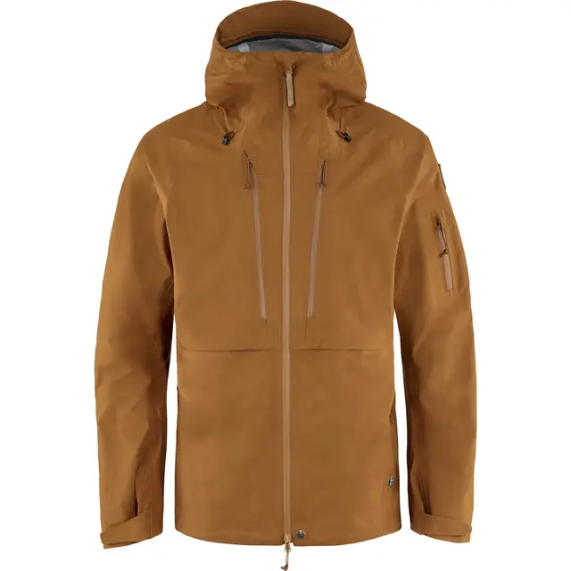 Fjällräven Keb Eco-Shell Jacket M L Trelags skalljakke til herre i Chestnut 