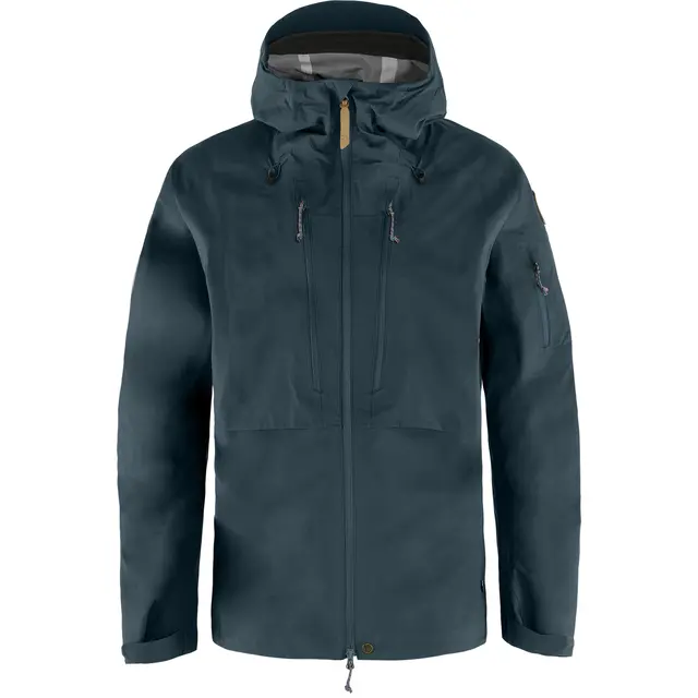 Fjällräven Keb Eco-Shell Jacket M L Trelags skalljakke til herre i Dark Navy 