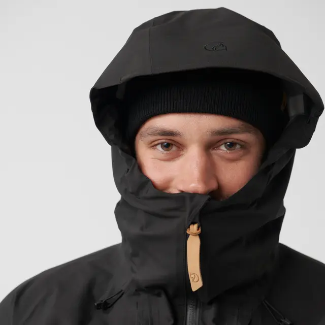 Fjällräven Keb Eco-Shell Jacket M XXL Trelags skalljakke til herre i Black 